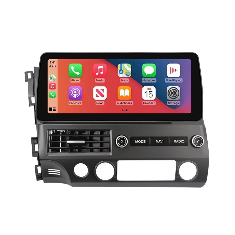 BXLIYER Android 14 IPS Autoradio Per Honda Civic (2006-2012) - Telecamera Gratuito - 9 Pollici 2 DIN - Supporto WIFI DAB Carplay Split-Screen Volante Android Auto Bluetooth Mirrorlink