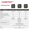 HT106 HT107 Socket Tester Pro Voltage Test Digital Outlet Socket Detect US/UK/EU Plug Ground Zero Line Plug Polarity Phase Check 2
