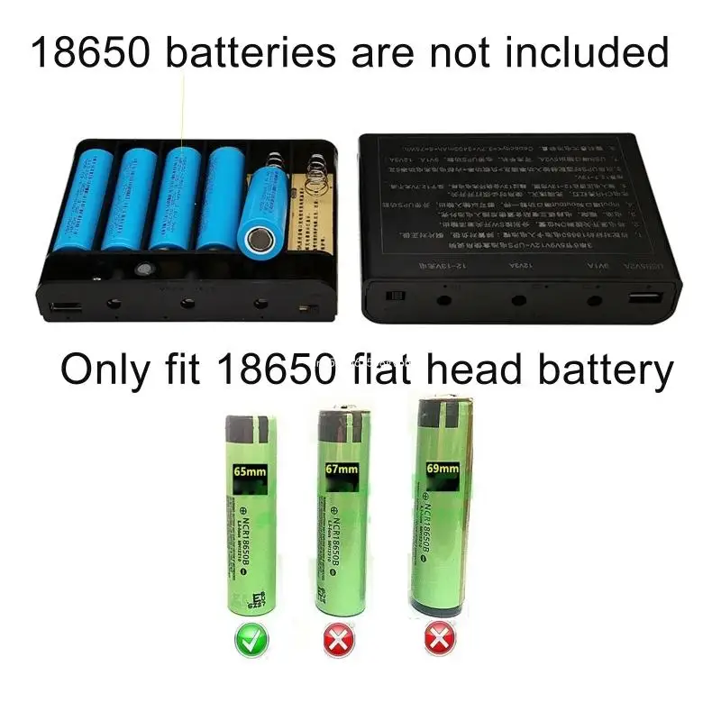5V 9V 12V Output 6x 18650 Battery UPS Uninterrupted Power Supply DIY Power Bank Box For House Router Cellphone Tablet Modem