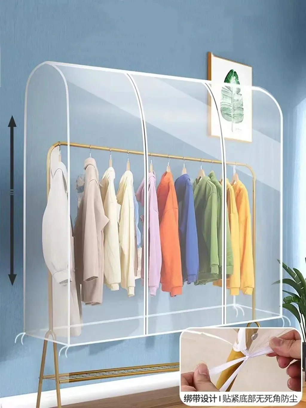 

Пылезащитный шкаф для хранения одежды, одежды, платьев, сумки для одежды, подвесной органайзер, пылезащитный чехол, Большая водонепроницаемая защита для пальто