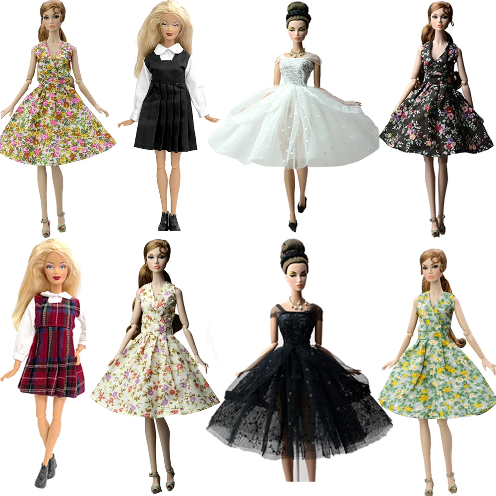 Mix Style  Party  Dress Fashion Skirt Office Lady Shirt Casual Wear Clothes For Barbie Doll Accessories Modern Clothing  JJ