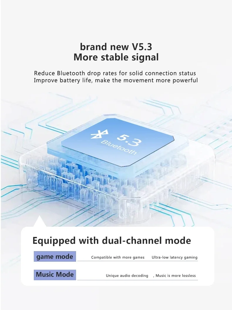 Wireless Earphones Headphone Bluetooth 5.3 Open Ear Touch Control Business Headset Outdoor Sports Earbuds For Xiaomi Huawei