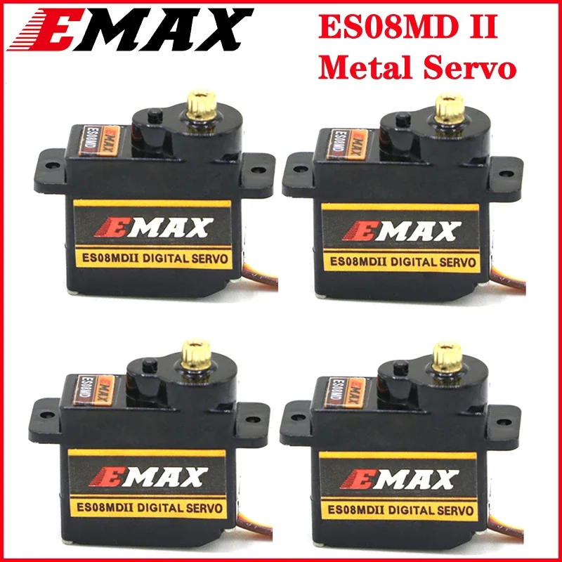 1 шт./2 шт./4 шт. EMAX ES08MDII металлическая Шестерня цифровой сервопривод 12 г/2,4 кг/высокоскоростная мини металлическая Шестерня пульт дистанционного управления для автомобиля