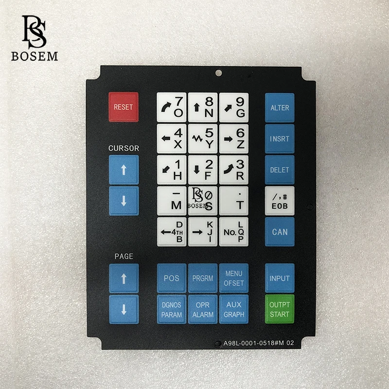 

A98L-0001-0518#M #T Membrane Keysheet For Fanuc 0 Series MDI Unit