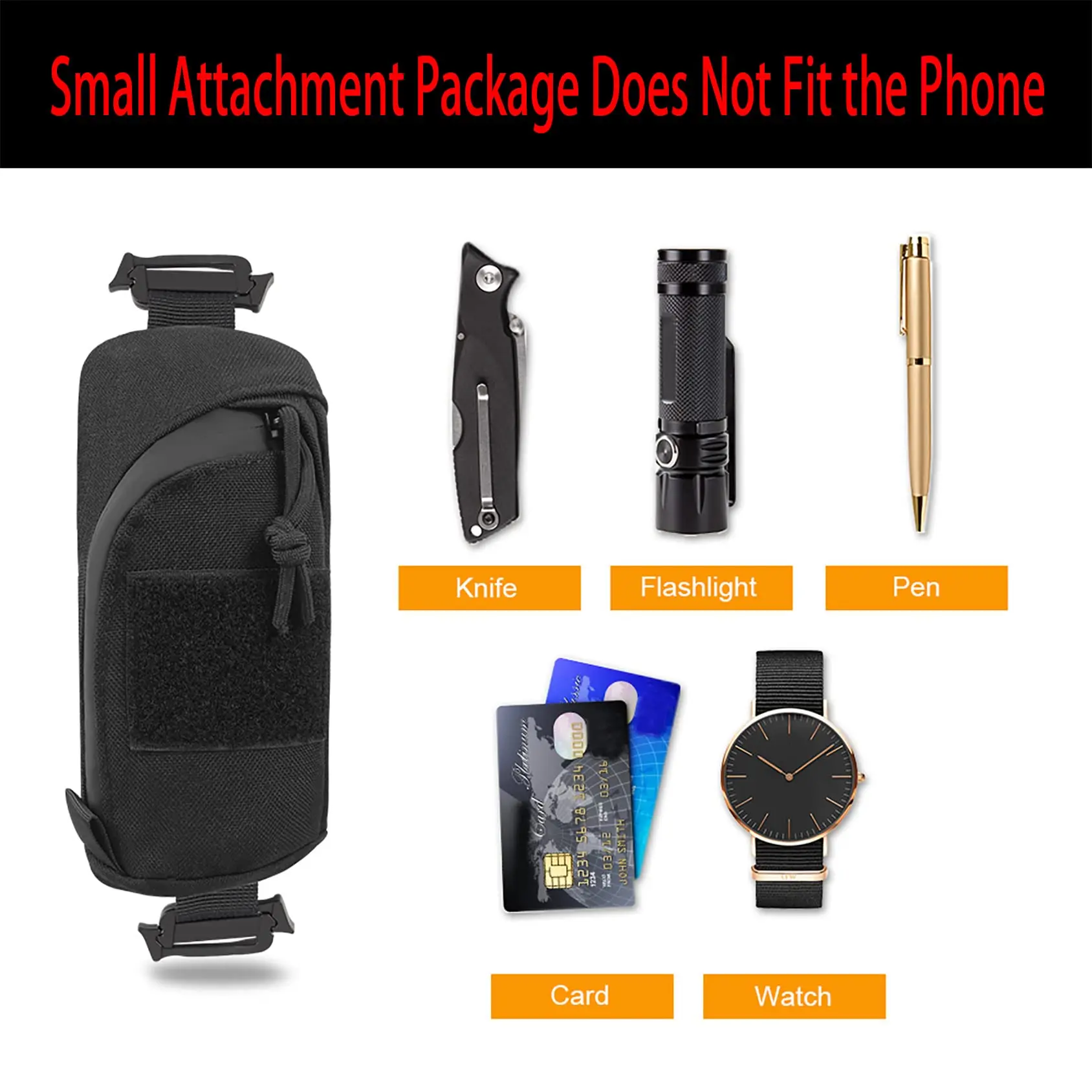 Tactical Nylon Molle Backpack Accessory Pouch for Outdoor Use