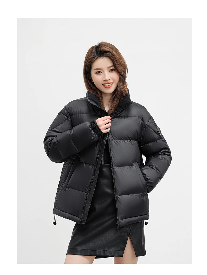 thumbnail image 1 of Chaquetas de invierno para mujer, moda deportiva, chaqueta cálida, cuello alto grueso, para hombres y mujeres, parejas con el mismo párrafo, 1 of 5