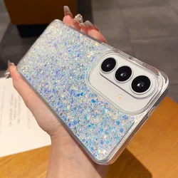 Elegant Glitter Girl Epoxy Phone Case with Luxury Aesthetic Design - Galaxy S23+ (WHITE)