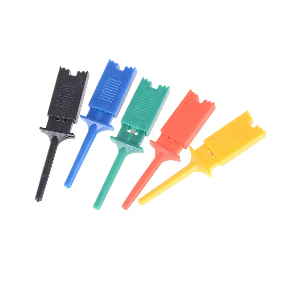 10Pcs Multimeter SMD IC SOIC Mini Test Clip Hook Grabbers Probe Jumper 5 Color 0 0 0 0 0 image 4