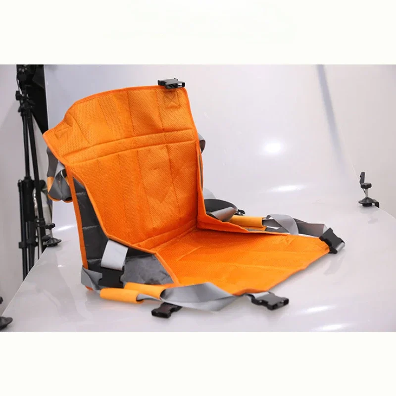 Versatile Orange Transport Belt & Folding Stretcher for Elderly and Paralytic Patients - Safe Stair Transfer Chair with Backstraps 6