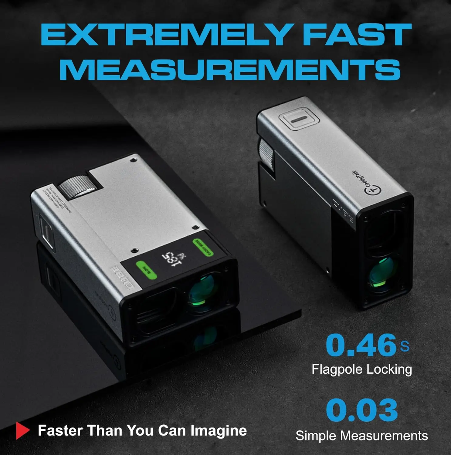 Cube Golf Laser Rangefinder with M-Slope E-Slope Caddy Mode Golf View Finder 6X Super Clear View 5-1,000M Water Resistant