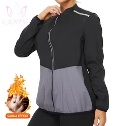 LANFEI Womens Sauna Slimming Shirt Body Shaper Sweat Thermal Fat Burn Waist Trainer Gym Weight Loss Sports Workout Shapewear Top