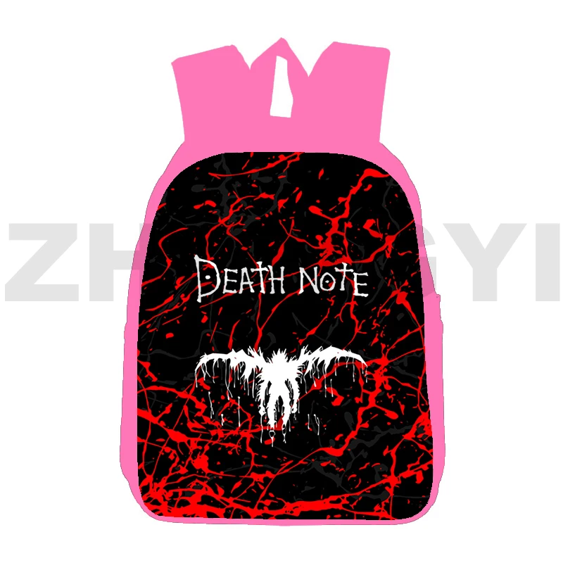 

3D Death Note Backpack Japanese Anime Shinigami Ryuk Bags for Women 12/16 Inch Canvas Cartoon Yagami Bookbag Knapsack Teenager