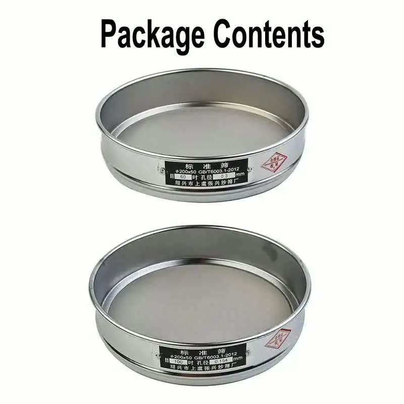 Setaccio In Acciaio Inox 304 Per Farmacopea - Diametro 5cm, Maglia 200 Mesh (0.075mm), Con Cornice Cromata