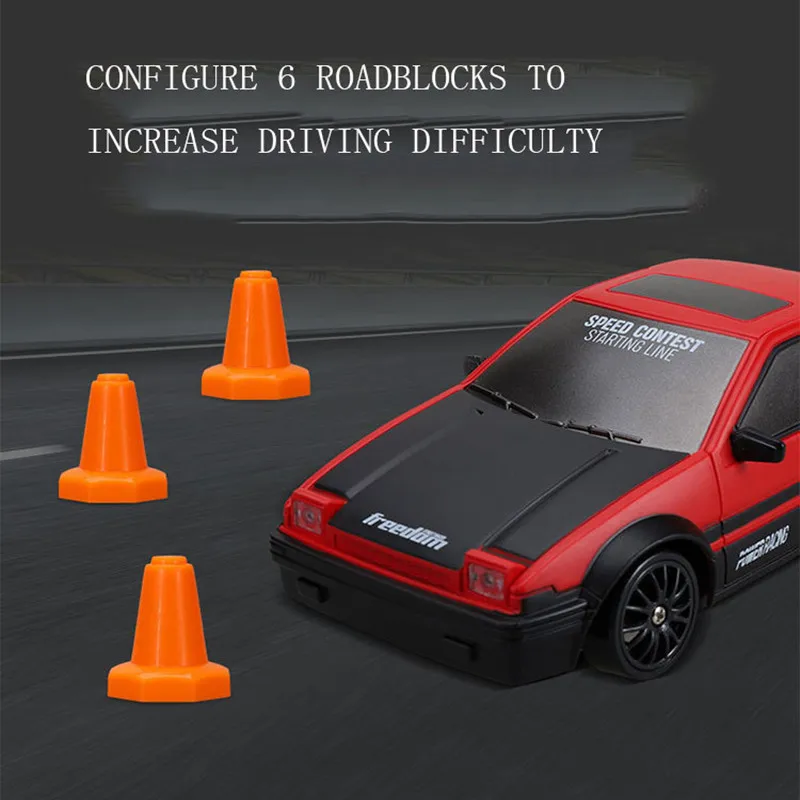 2.4G Drift Rc Car 4WD RC Drift Car Toy Remote Control GTR Model AE86  Vehicle Car RC Racing Car Toy for Children Christmas Gifts