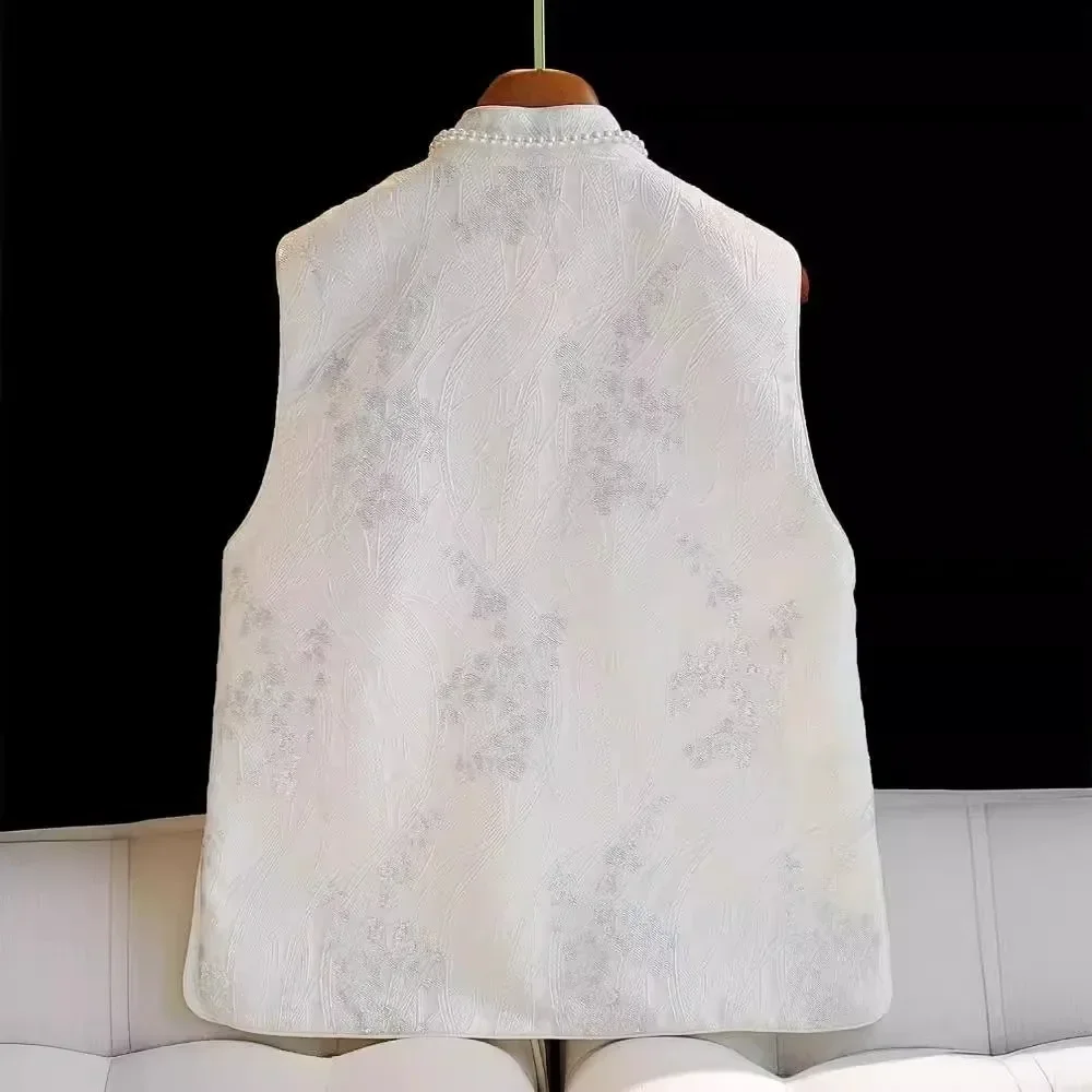 Thin Streetwear Chinese Ethnic Style Jacket Vests for Women Clothing Coats Fashion Clothes Embroidery Casual Vintage