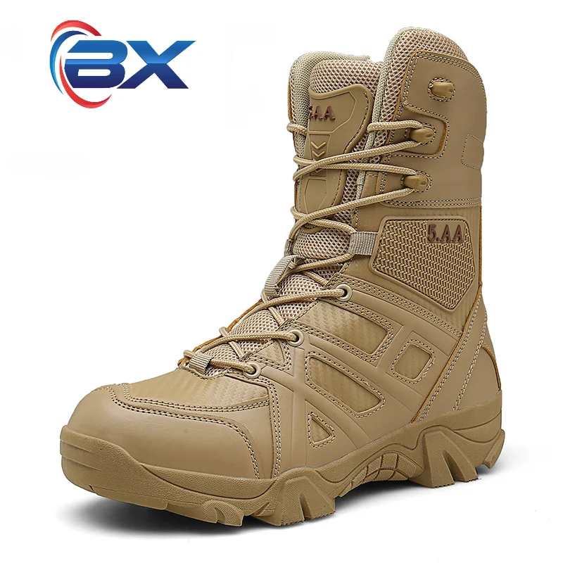 

Men High Quality Brand Military Leather Boots Special Force Tactical Desert Combat Men's Boots Outdoor Shoes Ankle Boots Zapatos