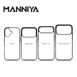 Premium Air Sublimation Phone Case with Aluminum Inserts (10-Pack) for 17 PRO MAX (Black)