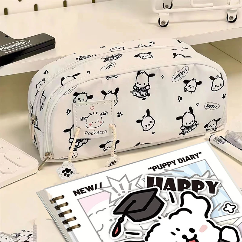 Large Capacity Multifunctional Cartoon Pencil cases Cute Pochacco Kt Cat Printed Pattern Pencil Box School Supplies Gifts