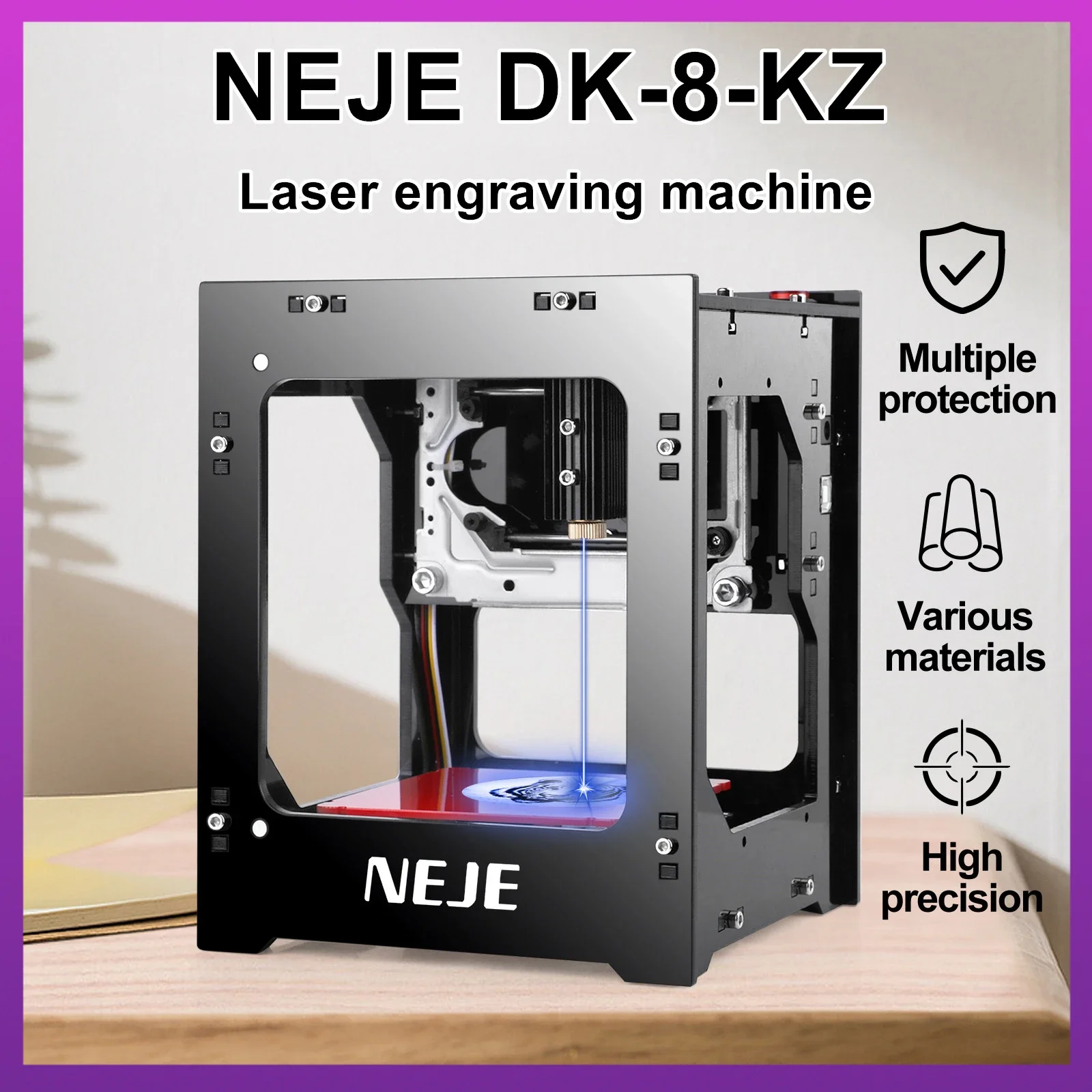 NEJE DK-8-KZ 2000mW レーザー刻印機 NEJE DK-8-KZ Laser Engraver: Review the Specs | All3DP