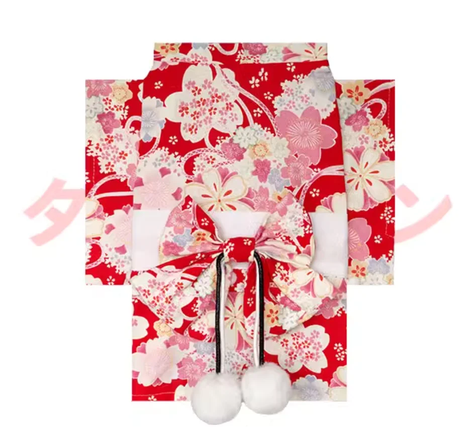 Japanese Style Thin Cat and Dog Coat, Pet Clothes for Cats and Dogs, Cute Print with Bow-knot Kitten Sphynx Clothing Outfit
