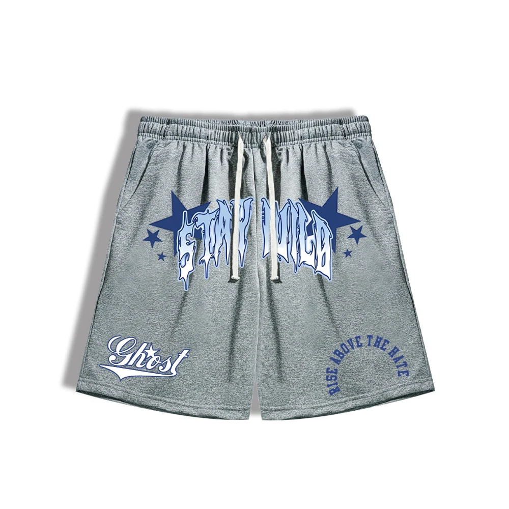 Summer Casual Shorts Drawstring Men Boardshorts Breathable Beach Shorts Comfortable Fitness Basketball Sports Short Pants Male 3