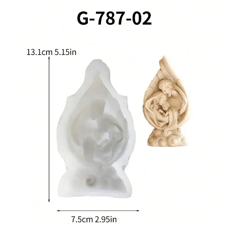Silicone Candle Mold 1 piece Wings Angel Wings Jesus Model Aromatherapy Gypsum Dropping Glue Pendant