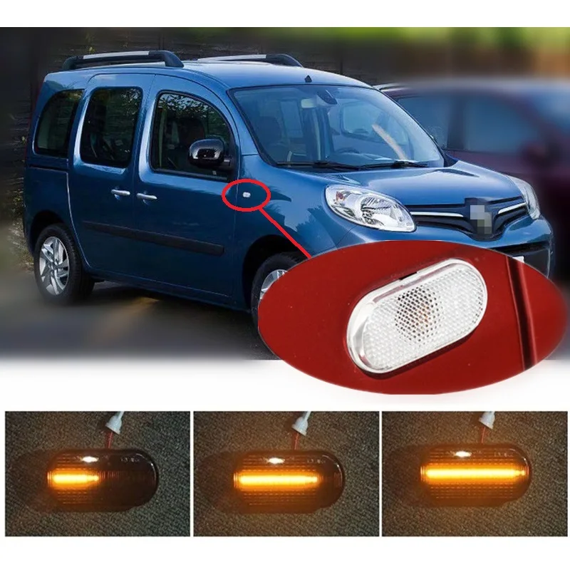 

Suitalbe для Renault KANGOO KC0/_ Express Rapid FC0/1 _ динамический фонарь боковой маркер сигнал аксессуары для стайлинга автомобиля