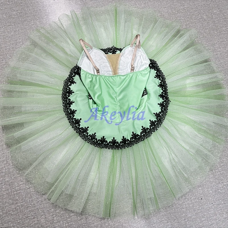 Akeylia mint green with black professional ballet tutu performance