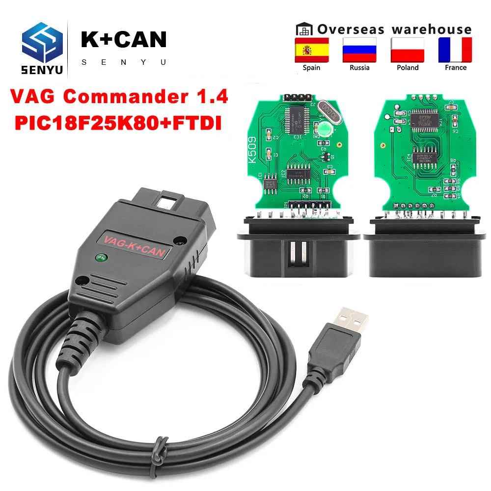 Scanner Vagtacho V5.0 USB Per Auto – Diagnosi ECU, Lettura Codice Pin E Modifica Chilometraggio Per VW, Audi, Seat, Skoda Con Cruscotto VDO/Bosch