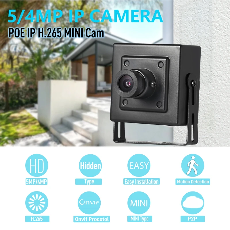 IP Camera Surveillance Camera Mini 4MP 5MP Indoor Metal