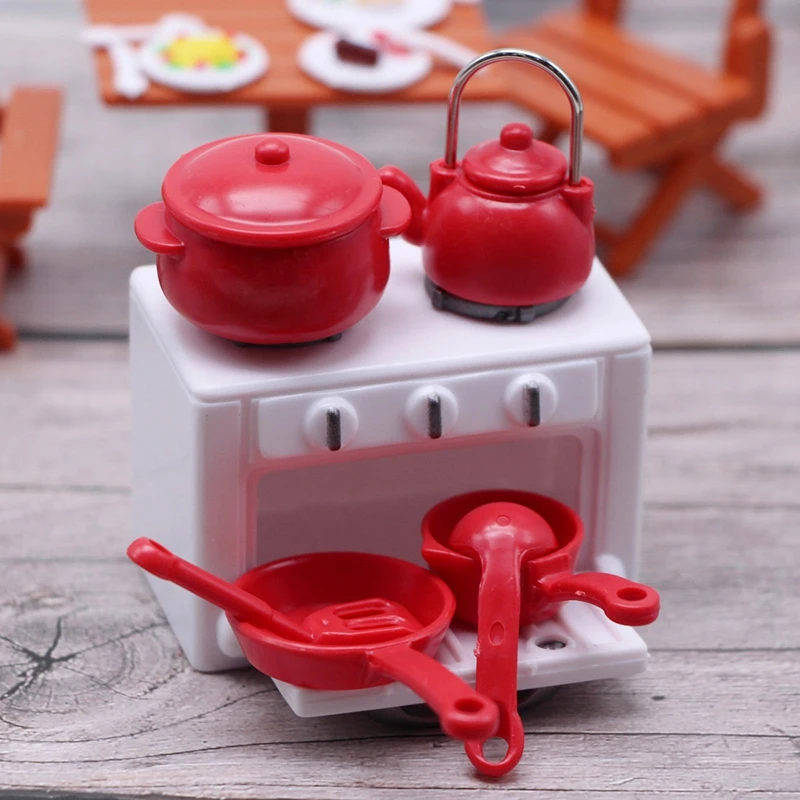 

1 Set Mini Kitchen Cookware Pot Pan Pretend Cook Play Educational Toys For Children Simulation Kitchen Utensils Girls Toys