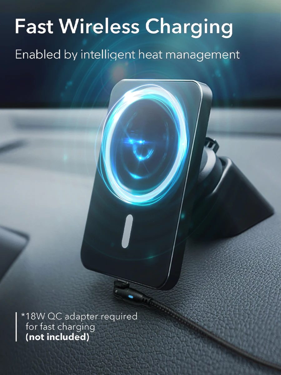 Montagem Magnética do Carregador de Carro sem Fio Telefone Adsorvível para Iphone 15 14 13 Pro Max 15w Carregamento Rápido Suporte do Quadro de Liga - Image 5
