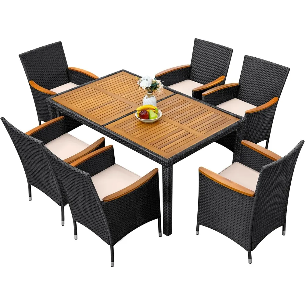 7 piece outdoor patio dining set 4