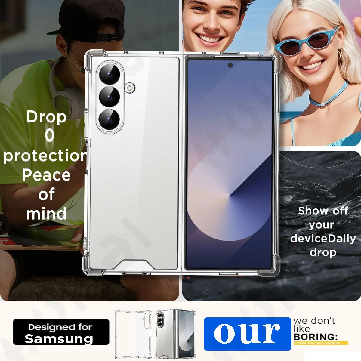 Transparent Shockproof Magnetic MagSafe Silicone Case with Soft TPU