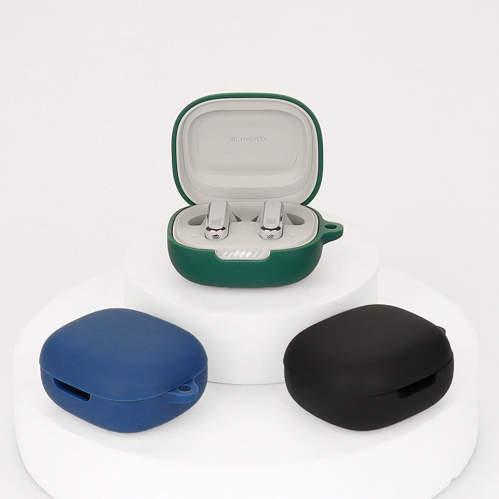 Per Jbl Live Flex Case Custodia Per Auricolari Bluetooth Antiurto In Silicone Tinta Unita Per Jbl Live Flex Hearphone Box