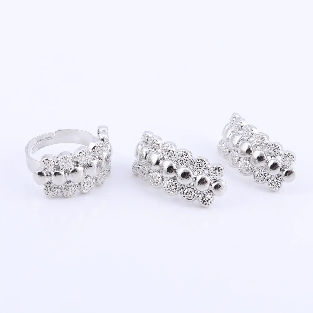 Nigerian Wedding African Beads Jewelry Set Women African Costume Jewelry Set Dubai Silver Color Necklace Sets bridal jewelry sets