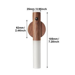 LED Rechargeable Magnetic Smart Motion Sensor Night Light (Walnut)