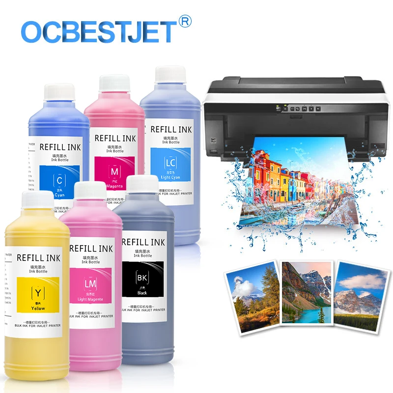 Universal 500ml Tinta Pigmentada para Epson 1390 1410 1500w T50 T60 P50 R230 R290 R330 Rx615 Rx690 Rx700 L805 L800 Impressora Jato de Tinta