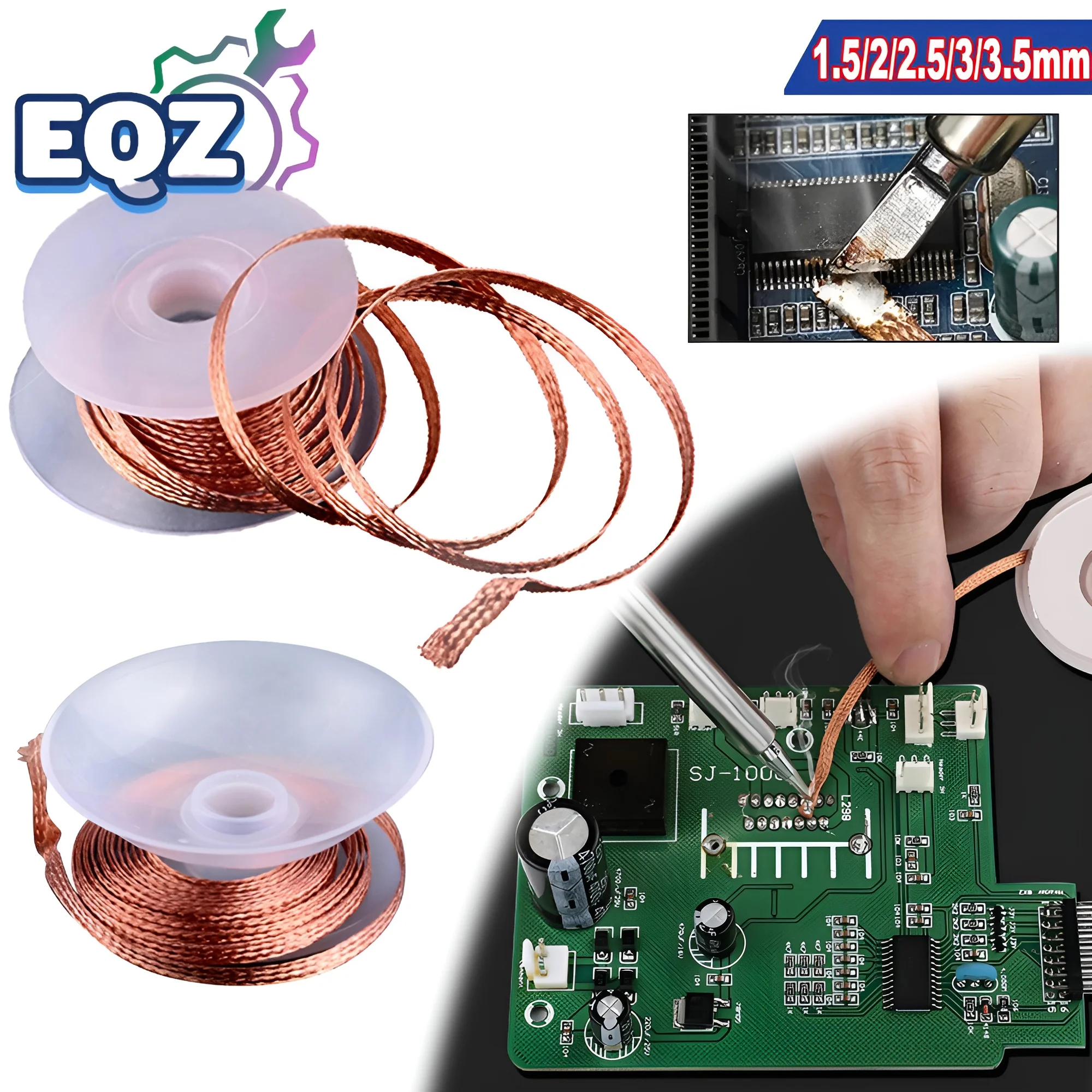 Gros plan sur les bobines de fil de cuivre pour modélisme 1,5 m, diamètre 0,1 mm, avec reflets métalliques.