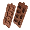 3D Coffee Beans Chocolate Mold Candy Gummy Ice Cube Tray Cake Decoration Silicone Bakeware Pastry Tools Kitchen Baking Wax Melts 6