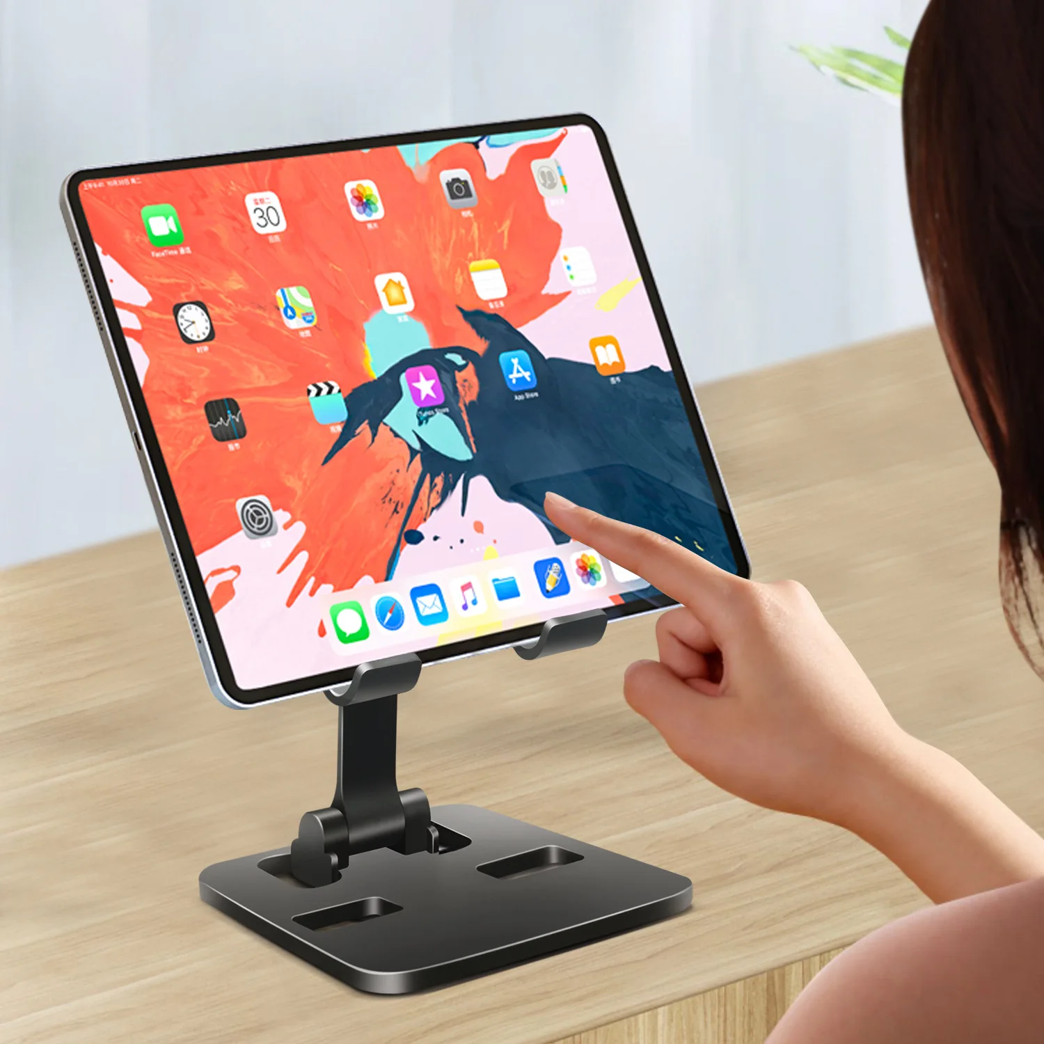 유니버설 모든 강력한 플라스틱 휴대용 태블릿 홀더 iPad 홀더 태블릿 스탠드 마운트 접이식 게으른 휴대 전화 스탠드