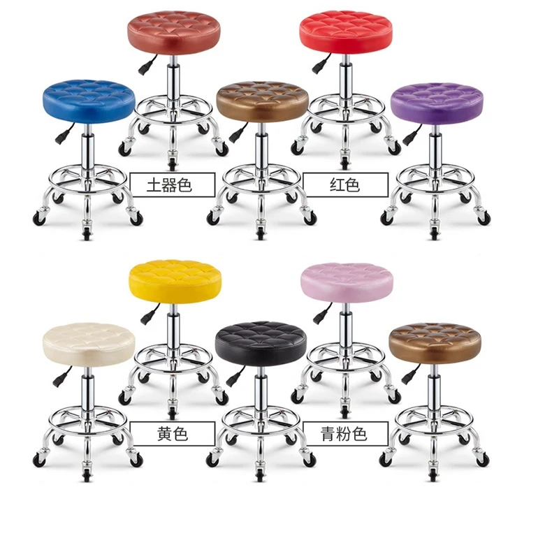 Salon Furniture Hairdressing Stool Barber Shop Chair Stylis Tattoo Chair Liftable Rotatable Beauty Nail Pulley Work Bench Chairs