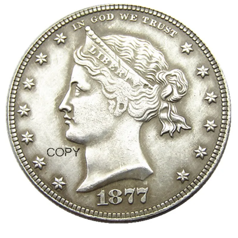 

США 1877 моряка голова половина доллара шаблон Посеребренная КОПИЯ монета