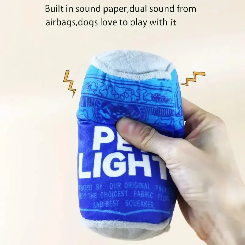 Plush Dog Winebottle Chew Sound Soft Beer Bottle Toy Funny Bite-Resistant Squeaky Relieve Boredom 5