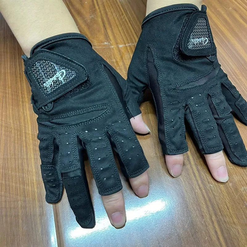 Description Picture 3 of itemGamakatsu Anti-Slip Fishing Gloves Durable Fishing Finger Protector Breathable UV Protection Half-Finger Sports Gloves