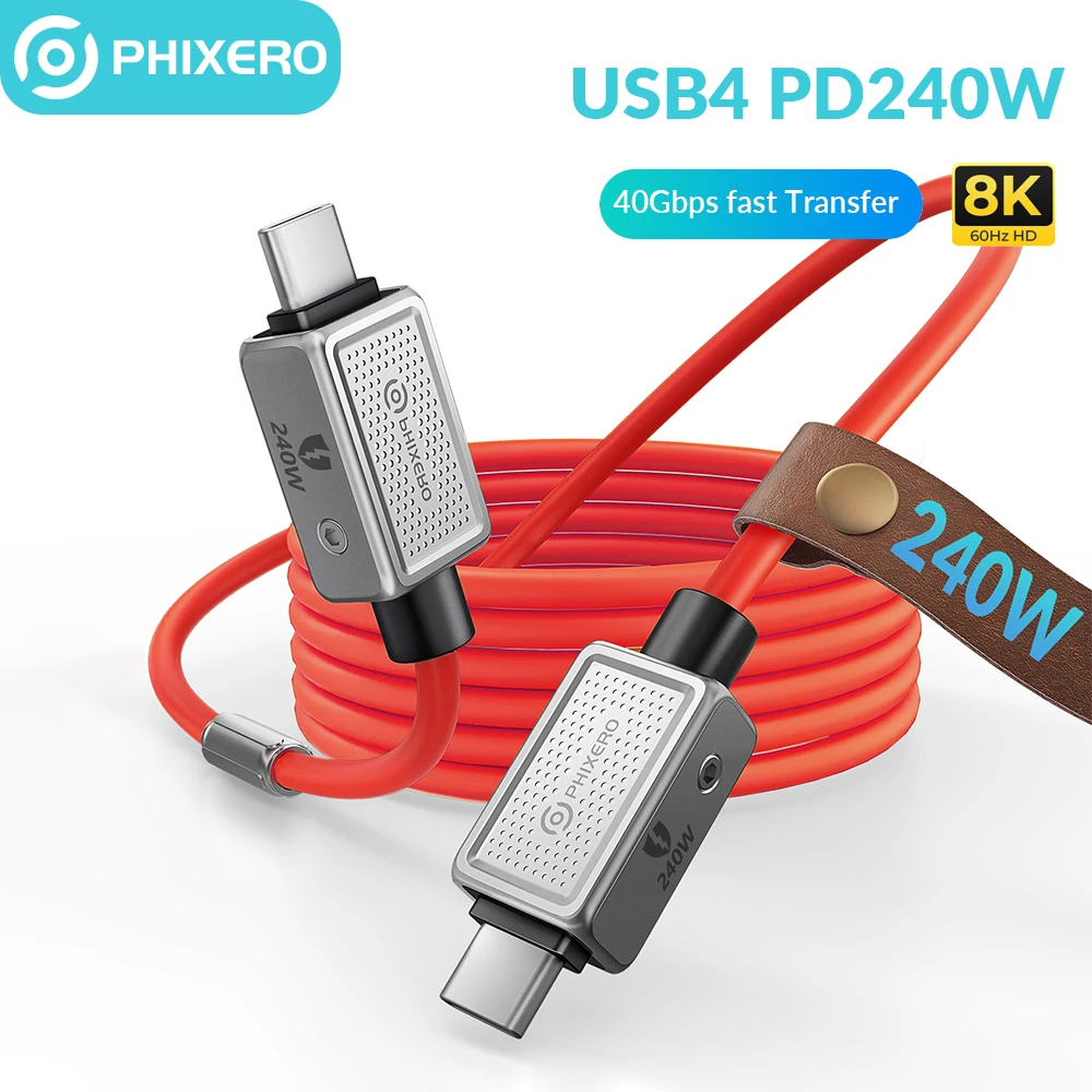 Cavo Thunderbolt 4 Attivo da 2m, 40 Gbps, 100W Power Delivery, Video 4K/8K, Cavo Thunderbolt Certificato da Intel - Compatibile con USB4/Thunderbolt 4/ USB 3.2/ USB Tipo-C/DisplayPort/Thunderbolt 3