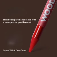Woodless Pastel Pencils 24 Colors 7mm Core Artist Grade Chalk Charcoal Pencil Great Blending and Layering Sketching in Case 2
