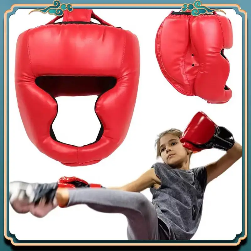 Latest Full Face Boxing Headgear Adjustable Head Guard Karate Muay Thai Training Protection Boxing Headgear