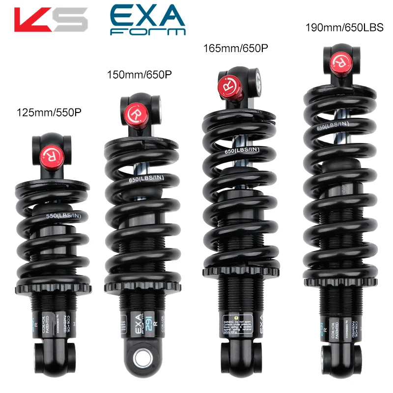 Ks Exa 291r Hydraulic Spring Rear Suspension Mountain Bike Aluminum Shock 125/150/165/190mm 550