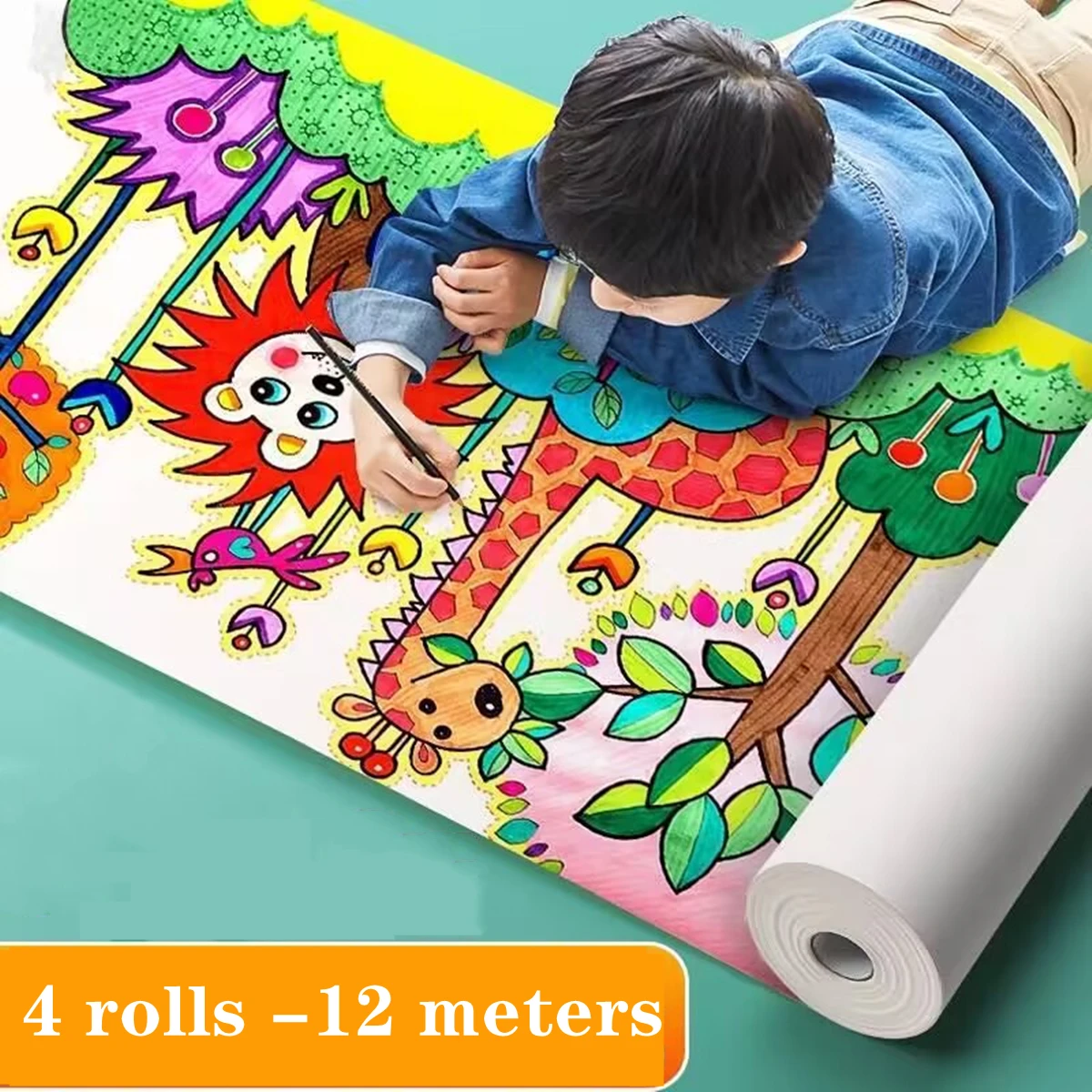 Kids Coloring Paper Rolls, Children's Drawing Roll